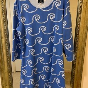 Sailor-Sailor L NOWT Blue/White Stretch Jersey Dress